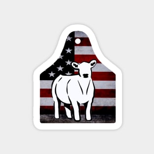 American Flag Ear Tag - Cow - NOT FOR RESALE WITHOUT PERMISSION Sticker